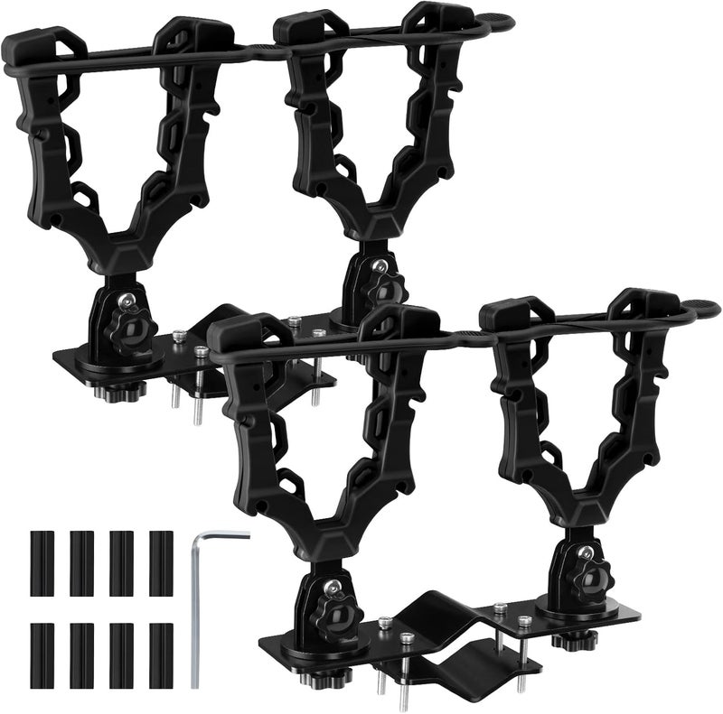Lonsda Upgraded Double ATV / UTV Gun Rack, Hunting Tool Holder Mount Compatible with UTV / ATV / Golf Cart / Bicycle, Holding Gun Bow Hunting Tool Shovel Hoe Sickle - Image 1